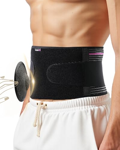 Umbilical hernia belt with pressurized strap for Men & Women, 3D Dome-Shaped Hernia Support Pad, Adjustable with Removable Pads & Extra Straps for Abdominal Pressure, Lumbar Support, Skin-Friendly& Discreet