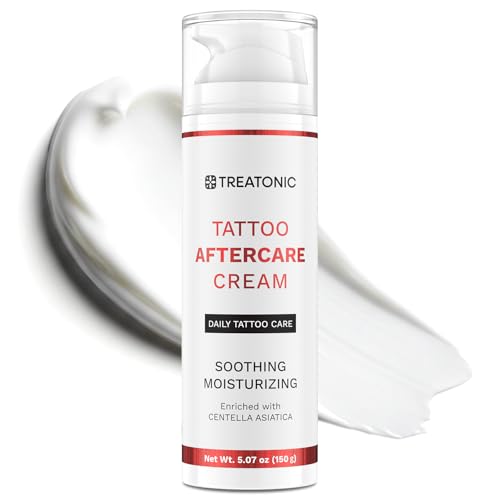 Tattoo Aftercare Cream for Soothing & Moisturizing: Healing & Soothing Aftercare Lotion for Microneedling, Microblading & Piercing - Tattoo Skin Care for New & Old Tattoos - 5 oz / 150ml