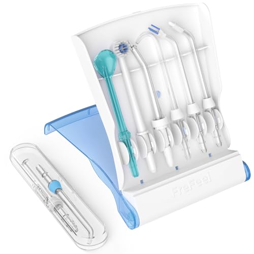 Replacement Heads for Waterpik, Replacement Picks for Water Pik Water Flosser (8 Tips Combo + Storage Case + Travel Case Bundle)