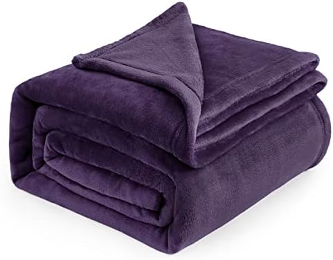 Bedsure Fleece Blankets Queen Size Purple - Bed Blanket Soft Lightweight Plush Fuzzy Cozy Luxury Microfiber, 90x90 inches
