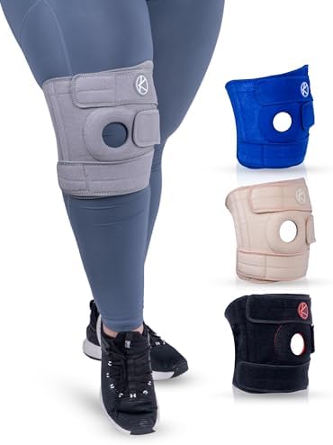 KARM Plus Size Knee Brace for Women & Men Plus Size - Adjustable Knee Support Brace for Meniscus Tear, Arthritis Pain, Compression with Side Stabilizers - Obese People (4XL/5XL/6XL Gray)