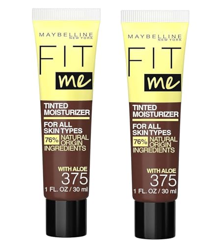 MAYBELLINE Pack of 2 New York Fit Me Tinted Moisturizer, 375