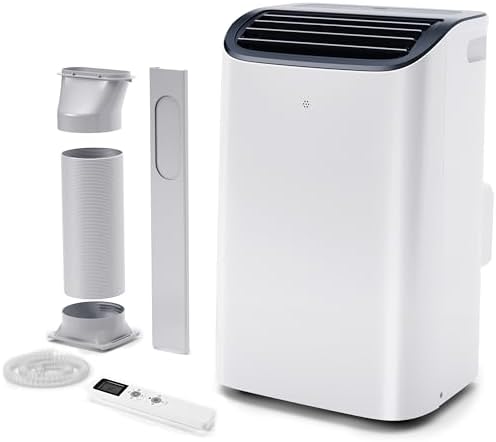 EUHOMY Portable Air Conditioners 12,000 Btu, 4 in 1 Portable Cooling AC with Heat, Dehumidifier, Fan Modes, Quiet Stand-up AC with 46dB Low Noise & Sleep Mode for Bedrooms, room up to 550 Sq.Ft