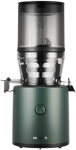 Hurom H320 Cold Press Juicer Machine, Easy to Clean Masticating Slow Juicer, Coarse Strainers, Self-Feeding, Hands Free, Family Size, Quiet Motor, Easy Assembly (Kale/Dark Green)