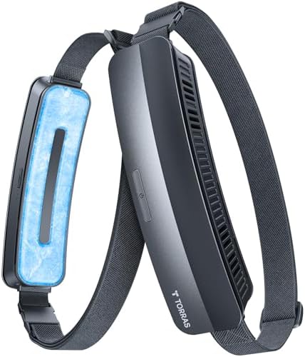 TORRAS 2025 Top AI Portable Waist Fan COOLiFY Zone 3, Ultra-Light Wearable Belt Fan, 26ft/s Strongest Cold Wind for Full Body Cooling fan【No.1 Cooling Area & Cool Tech】Rechargeable for Outdoor/Jobsite