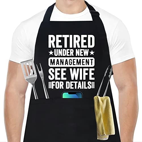 Retirement Gifts for Men, Best Retirement Gifts, Retirement Aprons for Men with 3 pockets