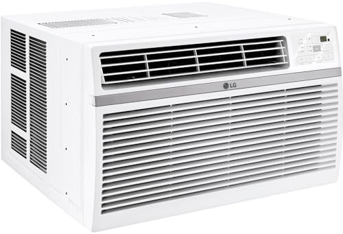 LG LW1224RD 12,000 Window Air Conditioner, 115V, 550 Sq.Ft. (22' x 25' Room Size), Quiet Operation, Electronic Control with Remote, 3 Cooling & Fan Speeds, Auto Restart, 12000 BTU, White