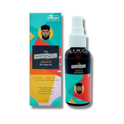 #EverydayHustle Beard Oil Spray for Men - Premium Beard Formula for Daily Grooming, Moisturizing, and Extra Shine, for all beard types, Cloves scent, 60ml
