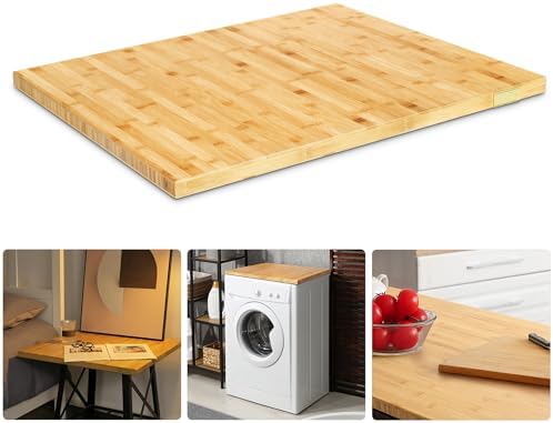 30"x25" Butcher Block Counter Top, DIY Bamboo Countertop, 1.2'' Thick Waterproof Table Top, Used as Cutting Board, Office Desk Tops, Living and Dining Room Tables, Laundry Counters, Kitchen Countertop