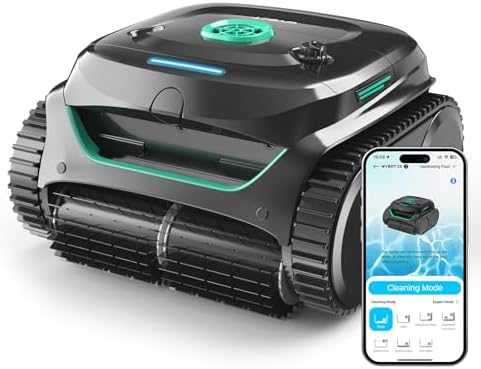 (2025 New) WYBOT C2 Cordless Robotic Pool Cleaner, Pool Vacuum for Inground Pools up to 2512 Sq.ft, Wall-Climbing & Waterline Cleaning wtih Dual Filter, Triple-Motors, Lasts 180 Mins Runtime