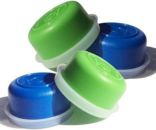 Tupperware Smidgets Tiny Treasure Mini Bowls Set of 4 in Green and Blue