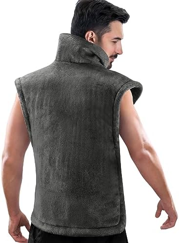 RENPHO King Size Heating Pad for Back Pain Relief, Mothers Day & Fathers Day & Birthday Gifts for Mom Dad Men, FSA HSA Eligible, 24"x37" XL Large Heat Pad for Neck and Shoulders, ETL Certified, Gray