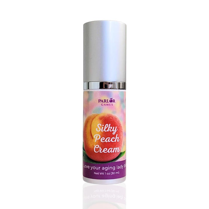 Silky Peach Cream by Parlor Games – Bioidentical Estriol Cream for Women – Menopause Relief for Vaginal Dryness & Vulva Itch – 30ml Bottle (2 Month Supply)