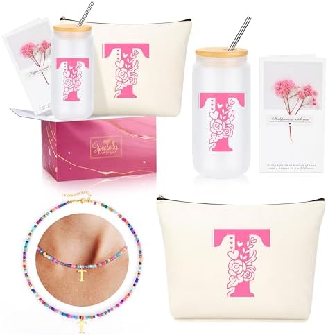 Gifts for Teen Girls, Teen Girl Gifts Trendy Stuff Christmas Birthday Gifts for 10 11 12 13 14 15 16 17 18 Year Old Tween Girl Girls Gift Set for Her Friend Sister Girlfriend Daughter Pink Initial T