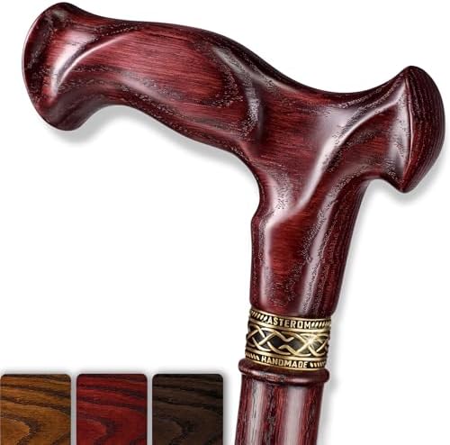 Asterom Walking Cane for Men & Women - Handmade, Ergonomic, Wooden Canes - Cool Walking Sticks for Seniors, FSA/HSA Eligible