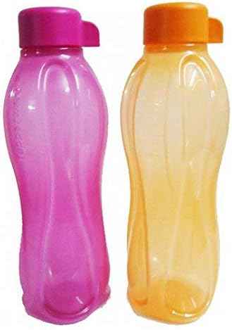 Tupperware Tp-120-B500 Aquasafe Sports Water Bottle (Screw Top Round 500Ml, 2 Pcs)