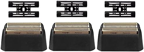 Professional 5 Star Series Finale Shaver Replacement Foil and Cutter Bar Assembly Compatible with wahl Foil Heads 7031-100/7043-100,Fit for #8061 8164 Shaver (Black 3 Pack)