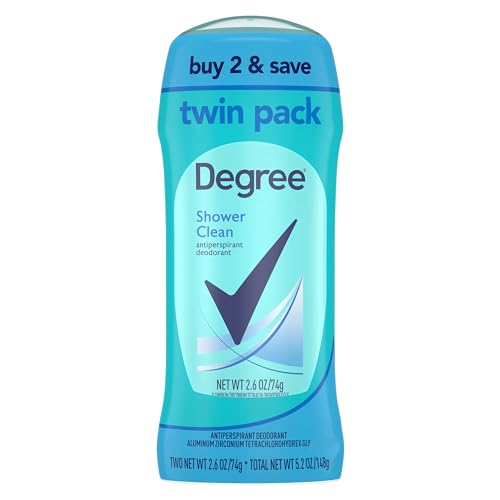 Degree Dry Protection Anti-Perspirant Deodorant Invisible Solid Shower Clean Twin Pack - 5.2 oz, Pack of 4