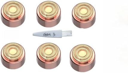 Replacement Heads for Finishing Touch Flawless 3rd Generation Facial Hair Remover – Double Halo Blades for Precise Hair Removal (6 Pack)