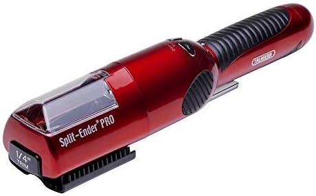 Pro - Original Professional Beauty Tool - Cordless Split End Hair Trimmer for Damaged, Dry, Brittle, Frizzy, Curly or Straight Hair (Red, Professional Kit)