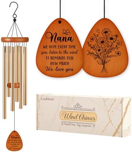 Gifts for Nana, Nanas Wind Chime, Mother's Day Best Gift for Nana, Birthday Gift Idea from Grandkids, Best Gifts Ideas for Mothers Day, Thanksgiving, Christmas