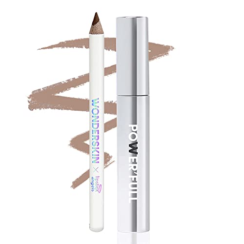 Wonderskin Long Lasting Eyebrow Pencil (Blonde) and Power'Full Mascara for Length and Volume (Black)