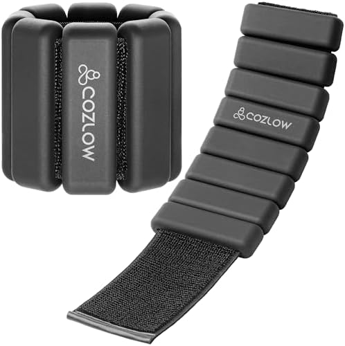 Ankle & Wrist Weights - for Men & Women - 1 Pair - Adjustable Silicone Workout Bands for Fitness & Strength Training - Wearable Leg & Cuff Weight Straps for Yoga & Dance
