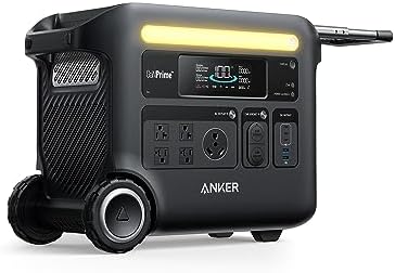 Anker SOLIX F2600 Portable Power Station, 2400W (Peak 3600W) Solar Generator, GaNPrime Battery Generators for Home Use, 2560Wh LiFePO4 Power Station for Outdoor Camping, and RVs (Solar Panel Optional) (Renewed)