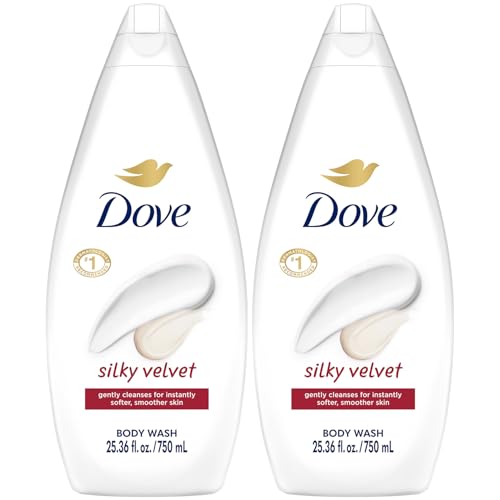 Dove Body Wash, Silky Velvet, Value-Size 2-Pack – Luxurious Moisturizing Cleanser for Smooth, Soft Skin, 25.36 Oz Ea