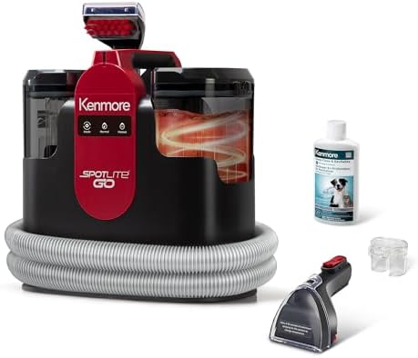 Kenmore KW1050.01 Upgrade Portable Heated Carpet & Upholstery Spot Cleaner, 16Kpa Power Suction with Versatile Tools for Pets, Area Rugs and Couches