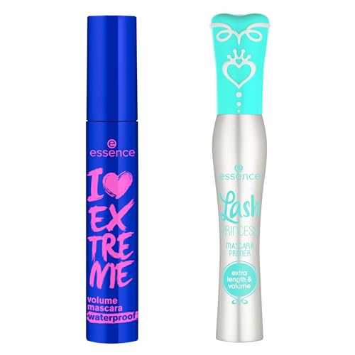 essence I Love Extreme Volume Mascara Waterproof & Lash Princess Mascara Primer Bundle