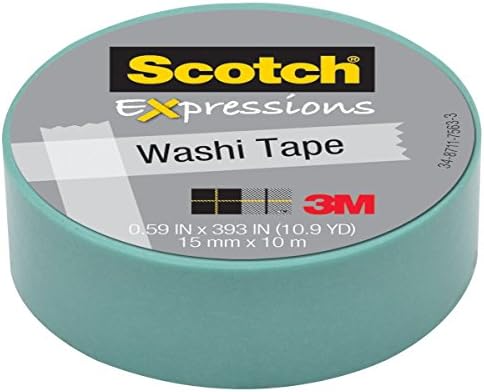 Scotch Expressions Washi Tape, .59-Inches x 393-Inches, Pastel Blue