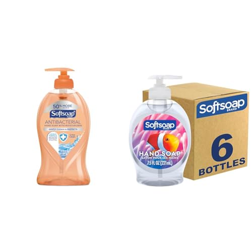 Softsoap Antibacterial Hand Soap 6 Pack, 11.25oz Each & Aquarium Hand Soap 6 Pack, 7.5oz Each