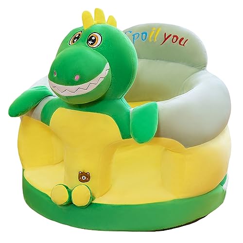 Baby Seat Baby Sit up Chair Cartoon Animals Plush Sofa Seat Toddler Baby Learn to Sit up Chair Sofa Washable Cover for Back Head Support Sitting Infant Seat