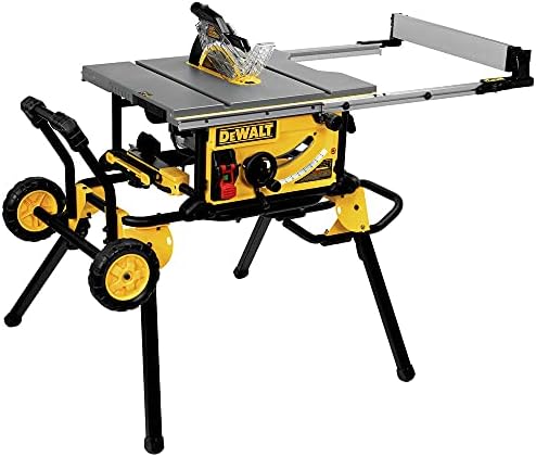 DEWALT 10-Inch Table Saw with Rolling Stand, 32-1/2-Inch Rip Capacity (DWE7491RS)