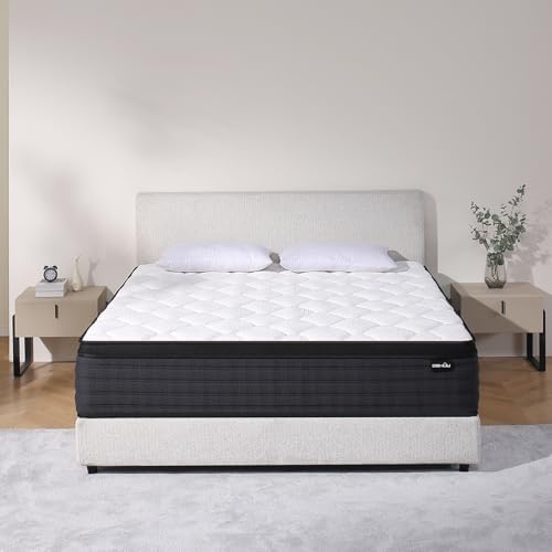 Queen Size Mattress, 10 Inch Hybrid Memory Foam Queen Mattress in a Box, Pressure Relief, Medium Firm, CertiPUR-US