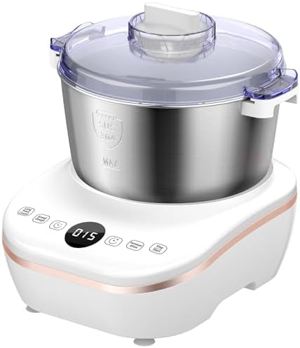 Electric Dough Maker 5Qt with Ferment Function, Dough Mixer with 304 Stainless Steel Bowl, Face-up Touch Panel, for Bread & Pizza