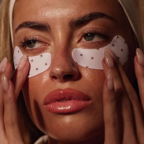 + Lux Unfiltered Cooling Under Eye Patches - Anti-Slip Caffeine Infused Korean Eye Mask - Reduces Puffiness, Brightens, & Hydrates Skin - Fragrance Free, Vegan, & Cruelty Free - 10 Count