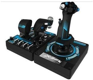 Logitech G X56 H.O.T.A.S Throttle and Joystick Flight Simulator Game Controller, 4 Spring Options, +189 Programmable Controls, RGB Lighting, 2x USB, PC - Black (Renewed)