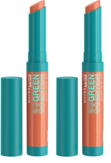 MAYBELLINE New York Green Edition Balmy Lip Blush, Formulated With Mango Oil, Desert, Yellow Nude, 1 Count (Pack of 2)