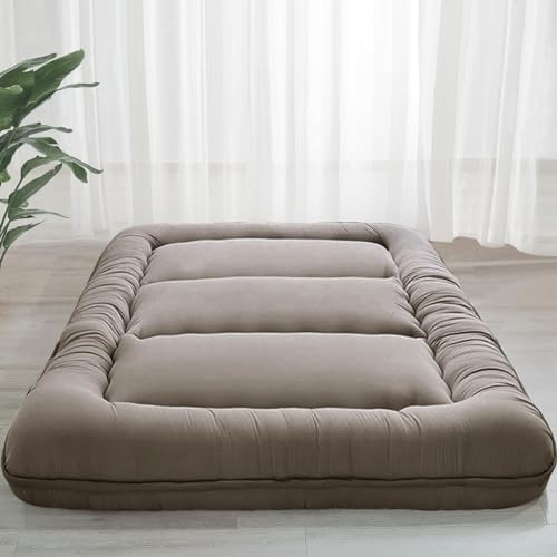 MAXYOYO 6" Extra Thick Japanese Floor Mattress Futon Mattress, Foldable Mattress Tatami Pad Floor Mattress for Adults Floor Bed Roll Up Mattress Guest Mattress, Dark Grey, Twin