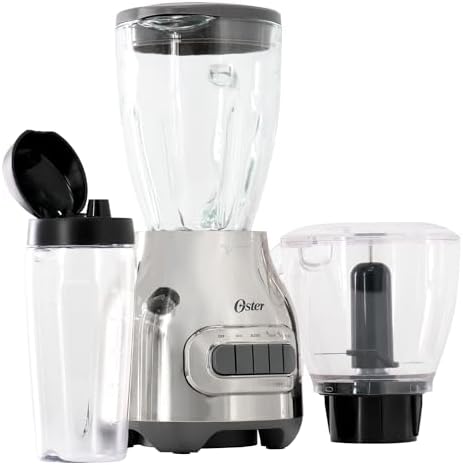 Oster 3-in-1 Kitchen System 700 Watt Blender with Blend-N-Go Cup in Chrome