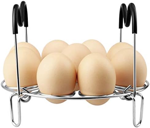 Egg Steamer Rack Trivet with Heat Resistant Handles for Instant Pot Accessories 5,6,8 Quart & Pressure Cooker, Stainless Steel
