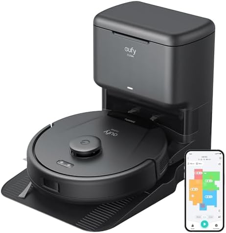 eufy Like-New L60 Robot Vacuum with Self Empty Station, Hair Detangling Technology, Up to 60 Days Hands Free Cleaning, 5,000 Pa Suction (Renewed)