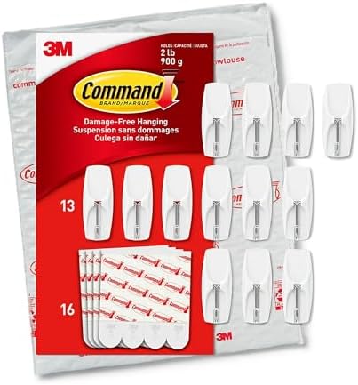 Command Medium Wire Hooks, 13/Pack (1706513NA)