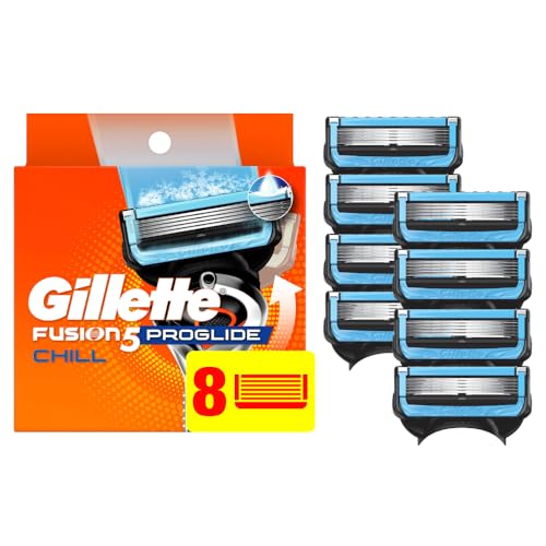 Gillette ProGlide Chill Razor Refills for Men, 8 Blade Refills