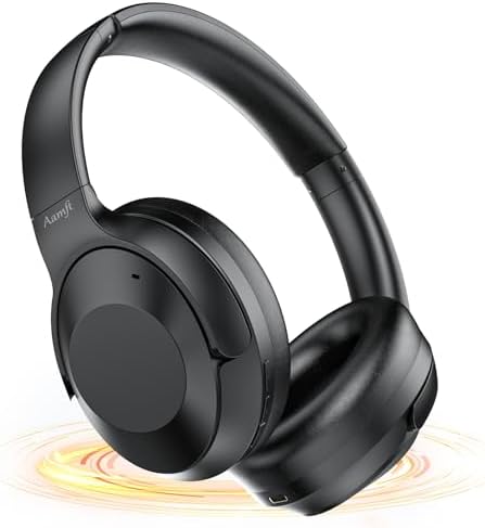 Noise Cancelling Headphones - 2024 Upgraded Wireless Over Ear Bluetooth Headphones Comfort Fit, 100H Playtime, Deep Bass, Active Noise Canceling, Crystal Clear Calls for Travel/Home/Office - Black