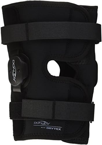 DonJoy Deluxe Hinged Knee Brace, Drytex Wrap Around, Open Popliteal, Large