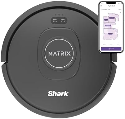Shark R-RV2310 Matrix Robot Vacuum for Carpets and Hardfloors with Self-Cleaning Brushroll and Precision Mapping, Certified (Renewed)