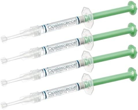 Opalescence 20% Teeth Whitening Refill Kit (2 Packs / 4 Syringes) Carbamide Peroxide. Made by Ultradent, in Mint Flavor. Tooth Whitening Refill Syringes. Includes a Toothbrush. - 5196-2TB